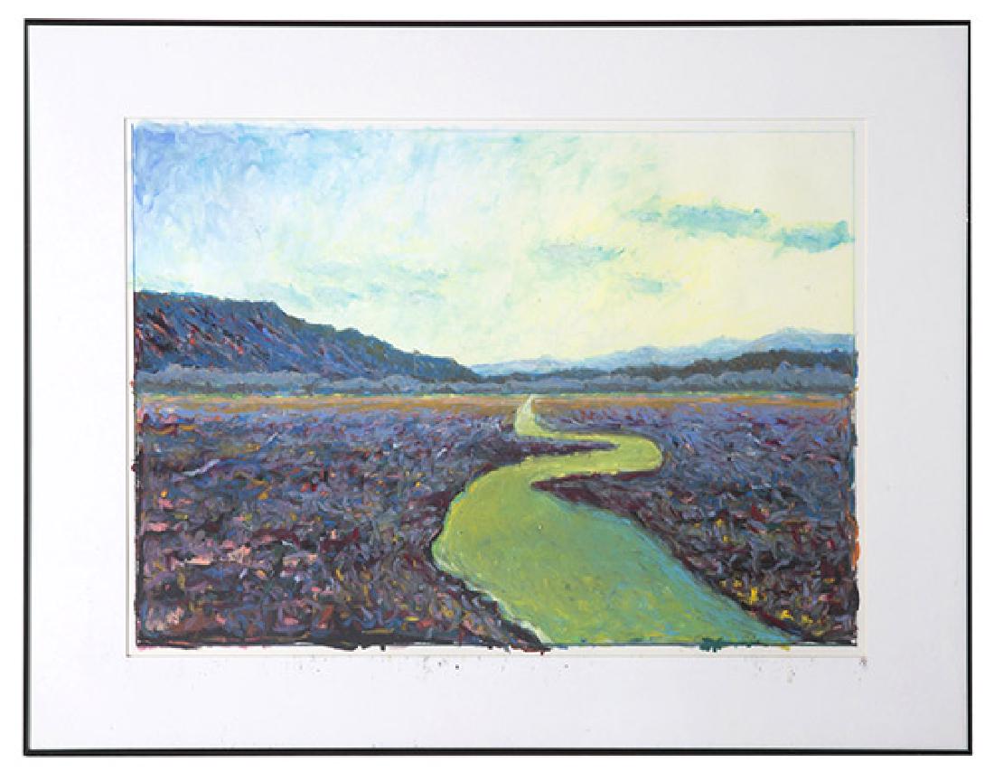 John Kluesner Impressionistic Oil of Green River (1 of 8)