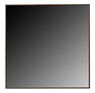 Edward Wormley Mirror: Rare large square mirror. Dunbar. Mahogany. 1950. 48 1/2w x 2d x 48 1/2h.