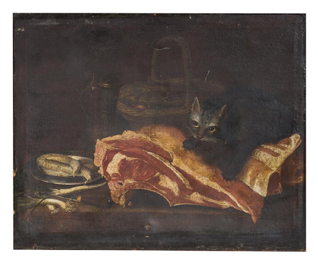 19th Century Folk Art Cat Painting (1 of 6)