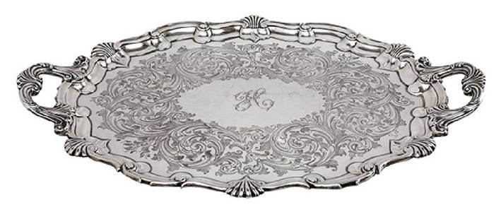 Outstanding Martin Hall & Co. Sterling Serving Tray