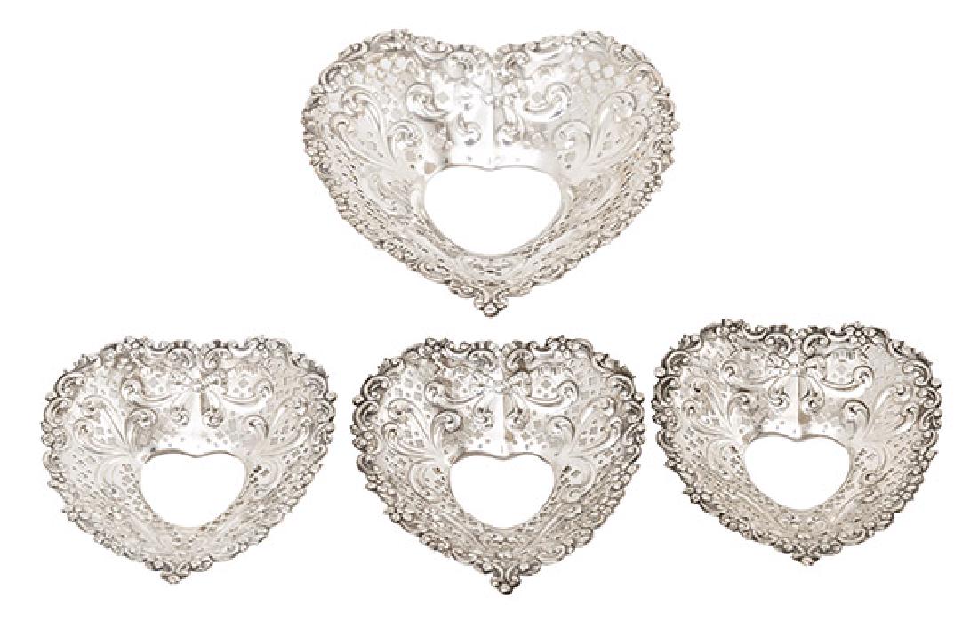 Gorham Pierced Sterling Footed Bowls (1 of 5)