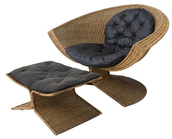Danny Ho Fong "Lotus" Lounge Chair and Ottoman (1 of 10)
