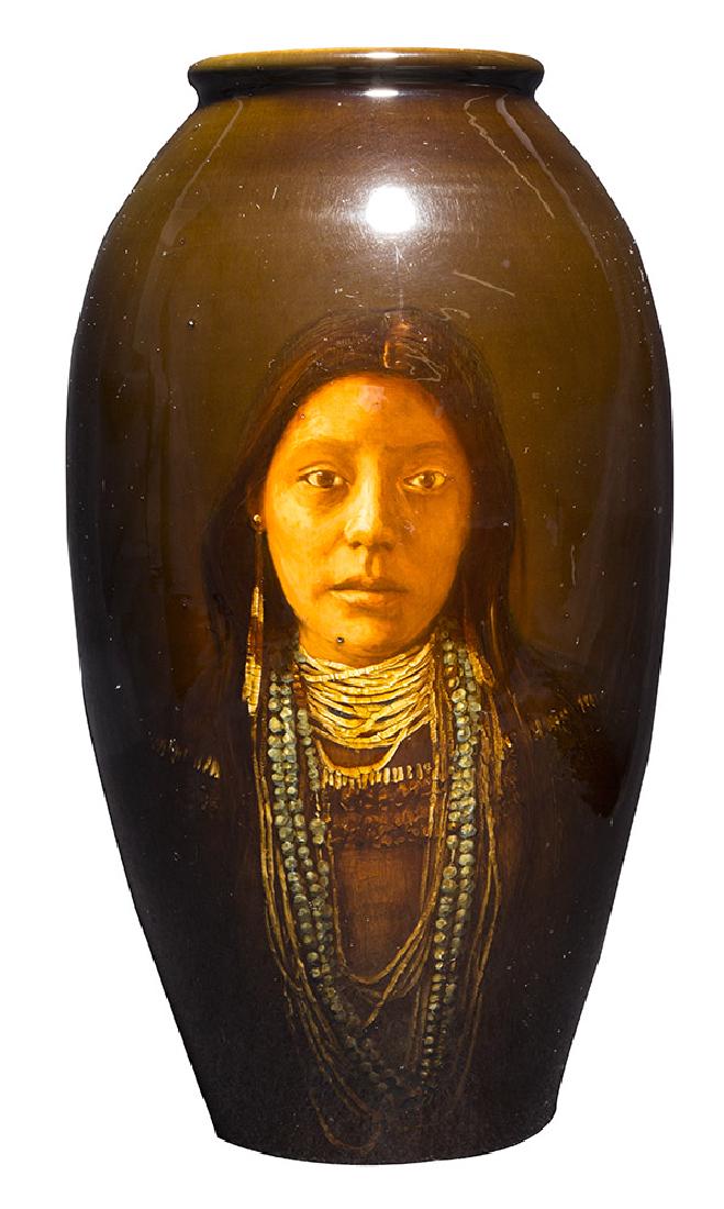 Matt Daly "Apache Girl" Rookwood Pottery Vase (1 of 8)