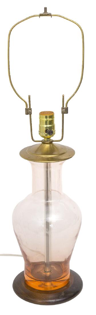 Rare "Peach" Blenko Lamp (1 of 6)