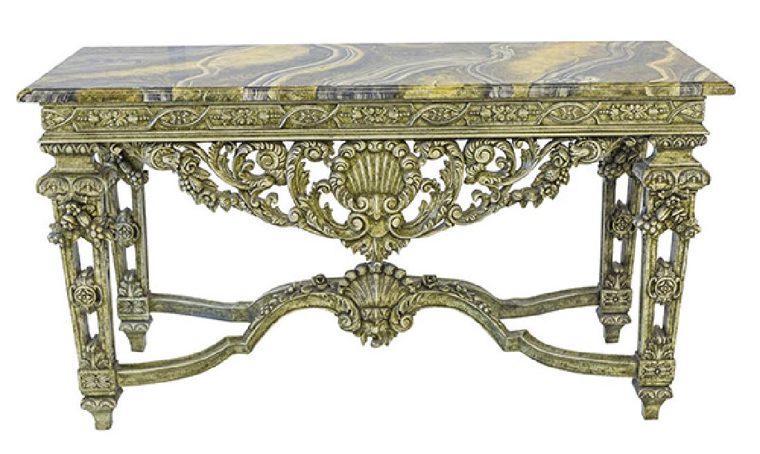 Maitland-Smith Faux Marble Console (1 of 13)