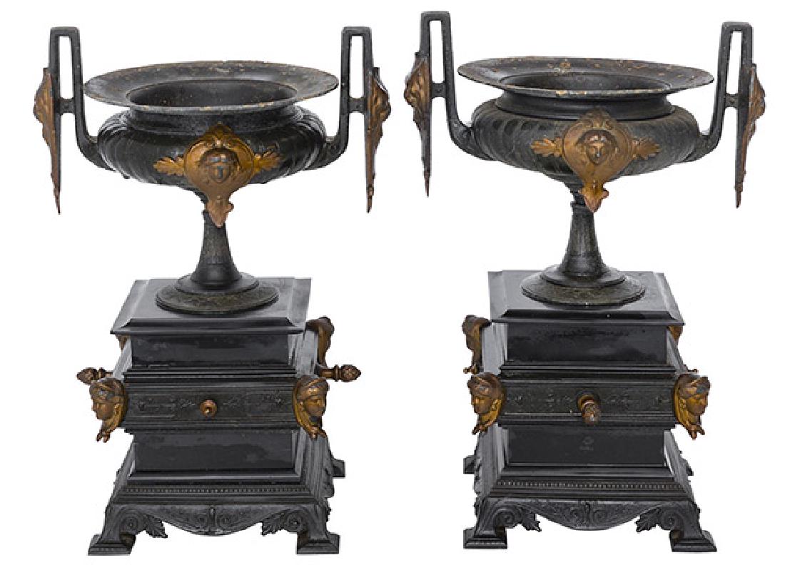 Unusual Neo-Renaissance Urns With Embossed Ladies' Head (1 of 13)