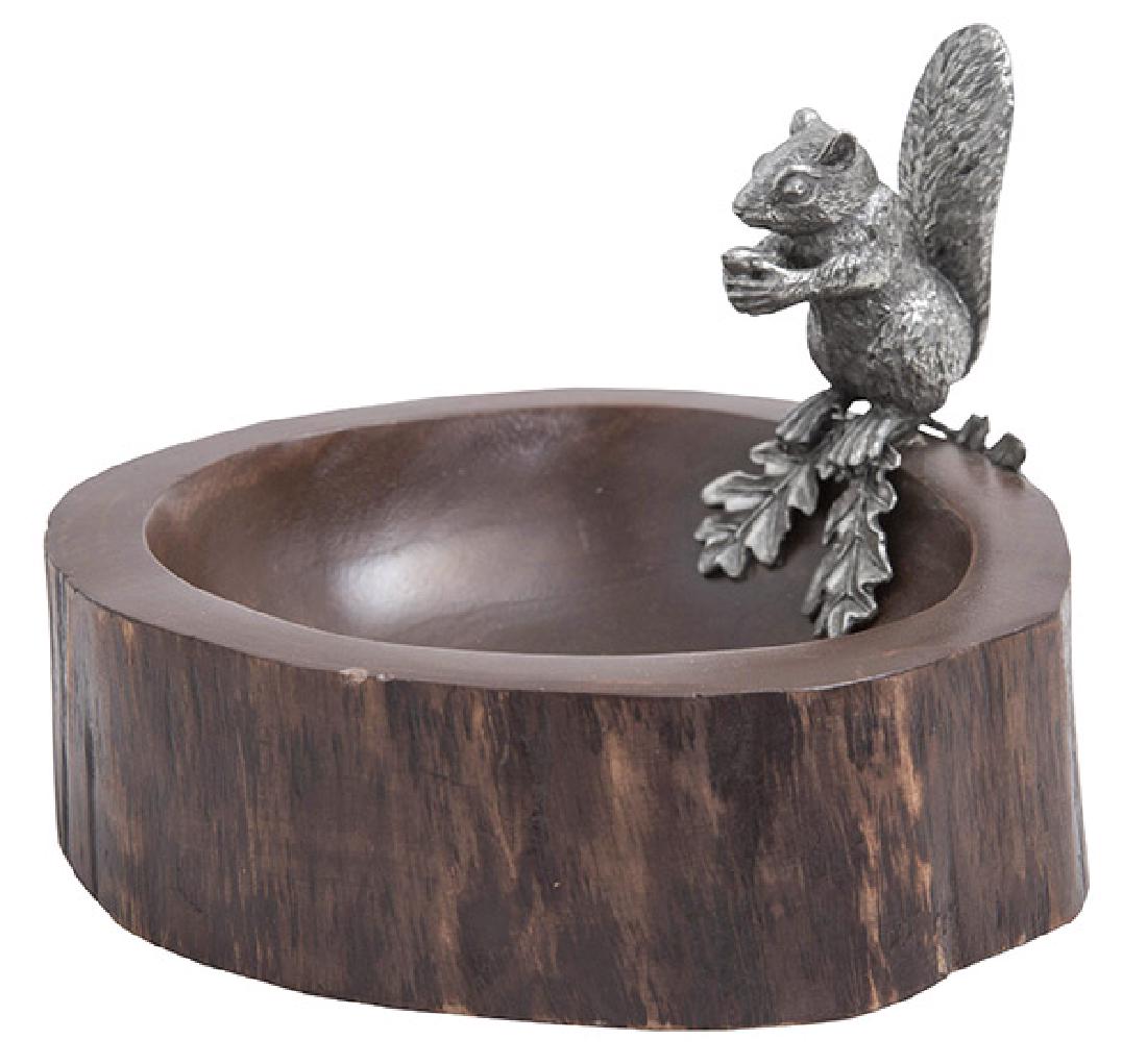 Unusual Nut Bowl with Sterling Squirrel (1 of 7)