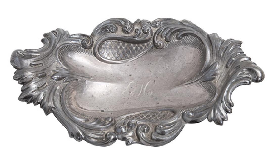 Duhme & Co. Sterling Silver Footed Bowl: Manufacturer's marks to underside; sterling. Monogrammed. 9w x 5 5/8d x 2h. 5.63 ozt.