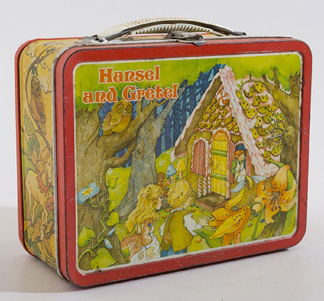 Hansel and Gretel Vintage Lunchbox: 8w x 4d x 7h