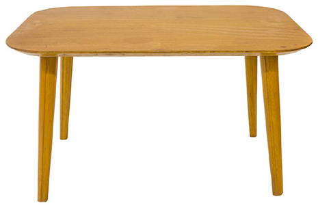 Swedish Occasional Table: Occasional table. Sweeden, 1940's. Teak and marble. 19 3/4w x 29 1/2d x 17h.