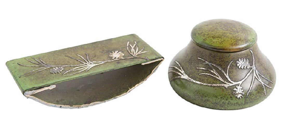 Heinz Sterling on Bronze Inkwell & Blotter (1 of 8)