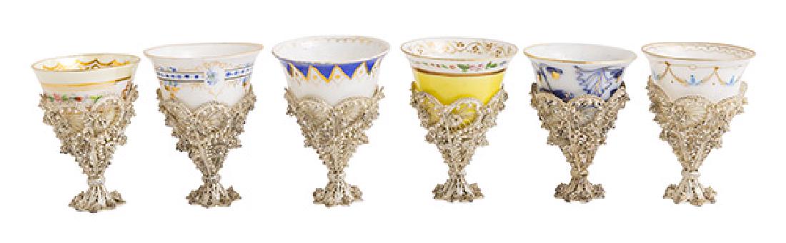Sterling and Porcelain Egg Cups (1 of 9)
