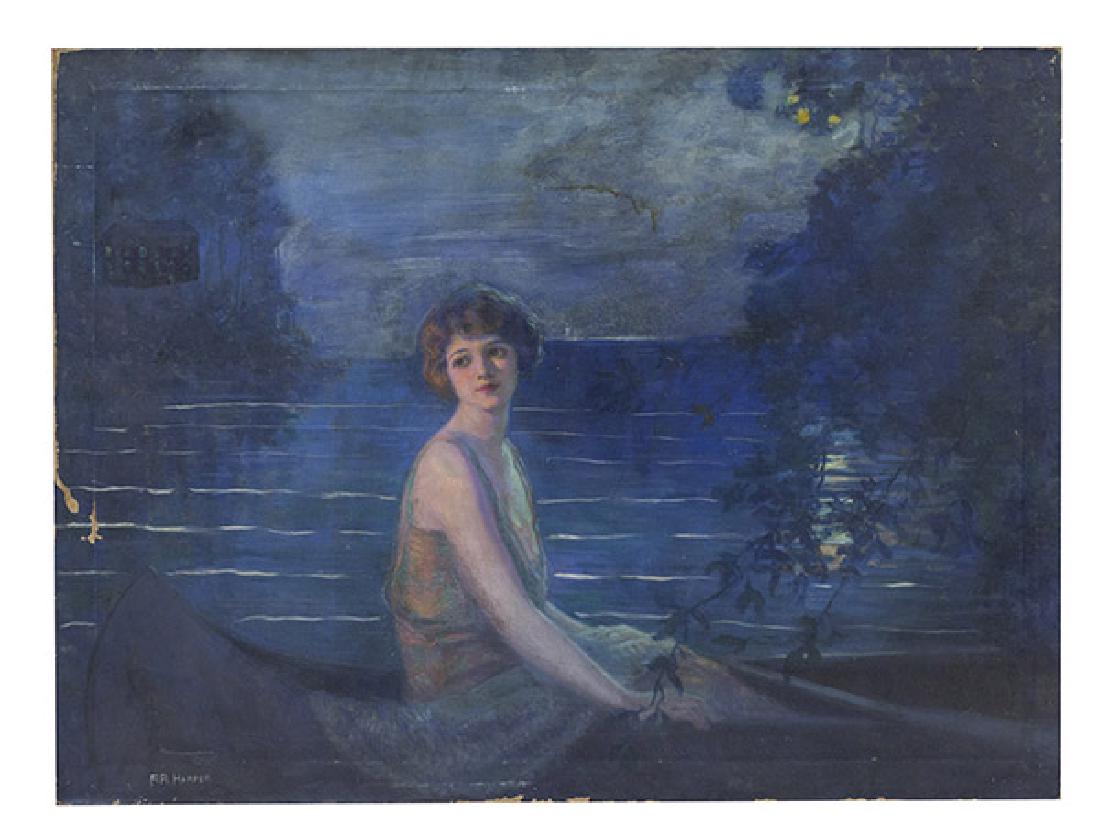 Frank Robert Harper (1876-1948) Oil (ILL) (1 of 10)