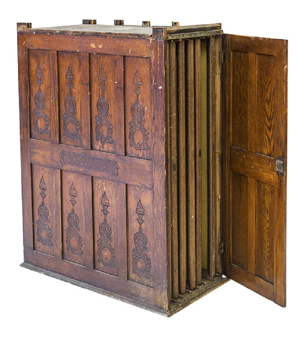 Oak Cabinet with Relief Maps (1 of 16)