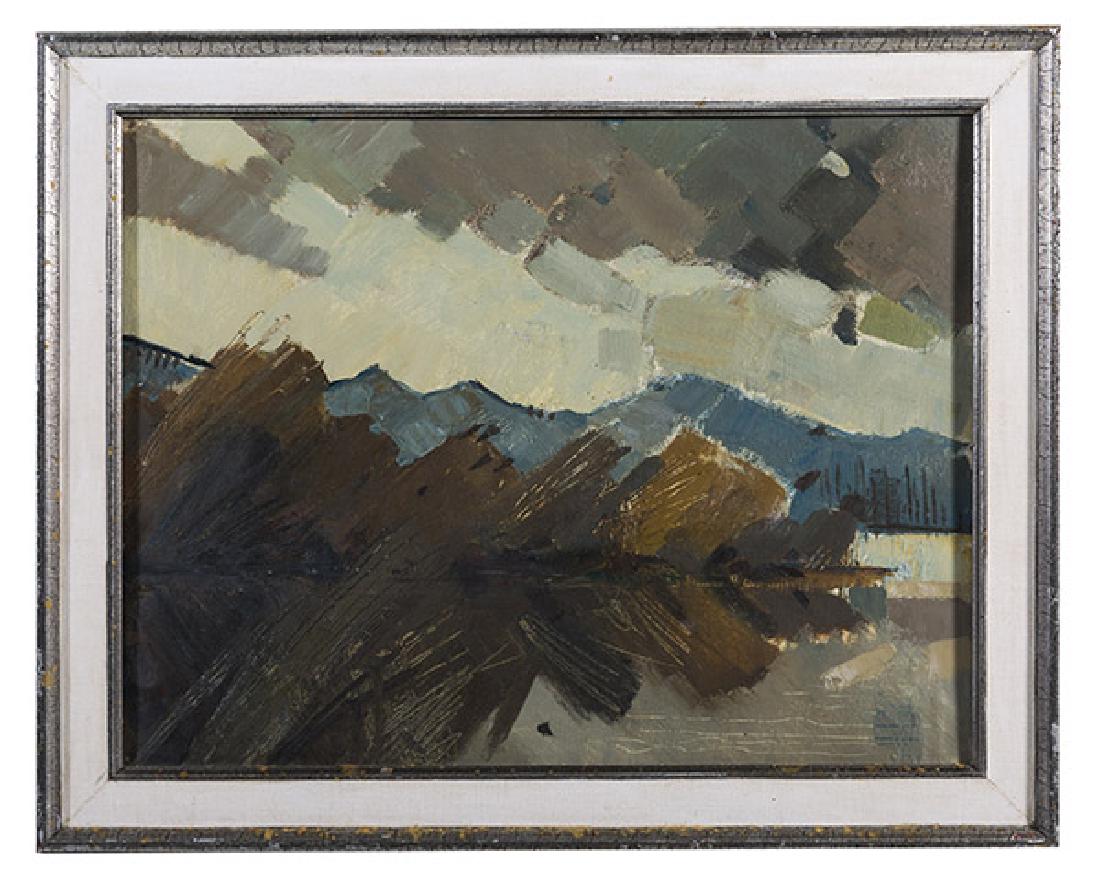 Impressionistic Oil Mountain Storm (1 of 6)