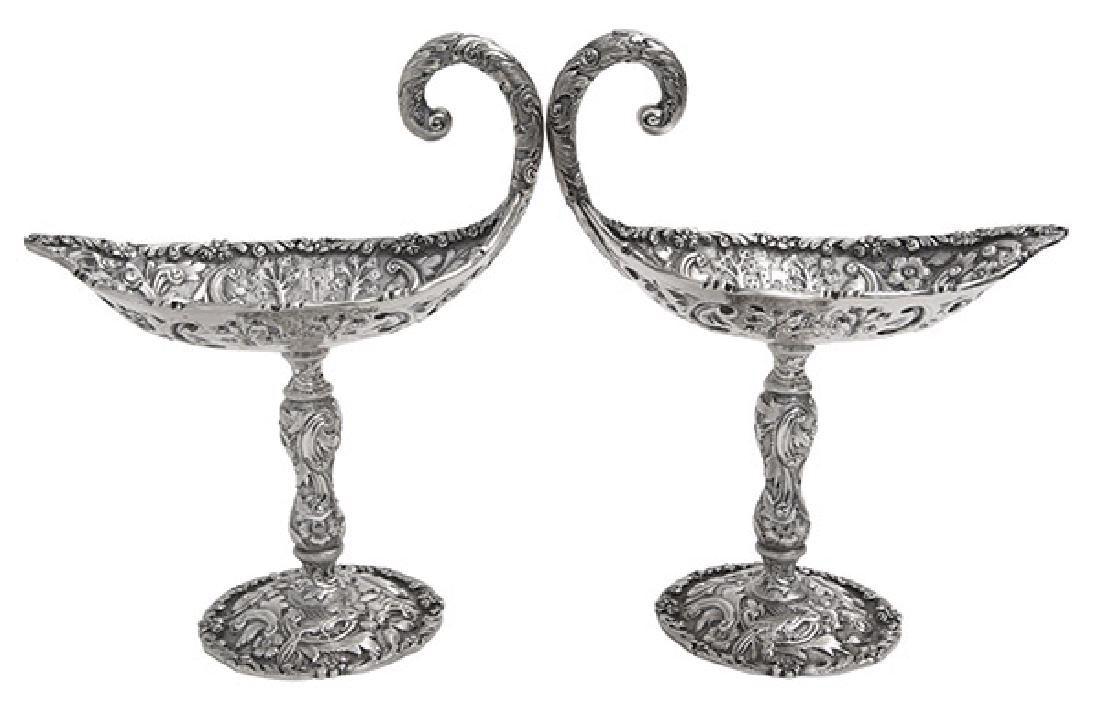 Rare Loring Andrews "Castle" Pattern Sterling Tazzas (1 of 11)