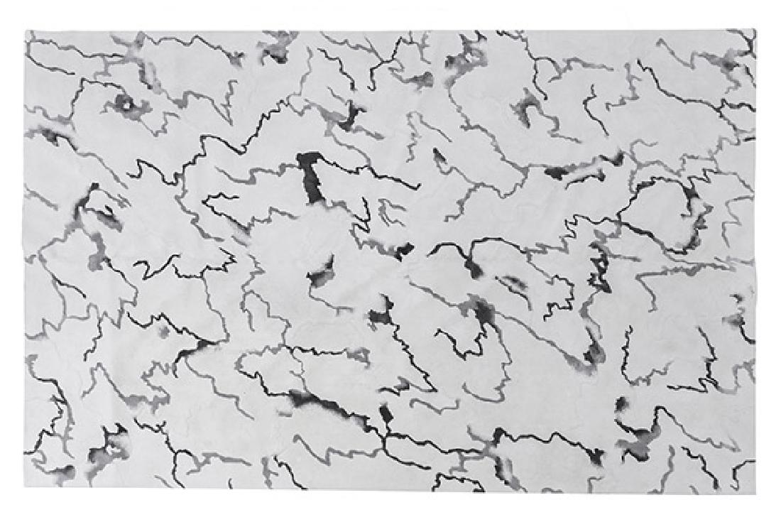 Edward Fields Rug: Edwards Fields Inc, USA, 1990's, Hand Tufted, Inc. Signature to underside. White with shades of grey. *Note* As a collector not an auctioneer this is the finest example Jonas Karp have ever seen. 11 x