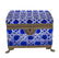 Rare Blue Baccarat Ormolu Faceted Casket Jewelry Box