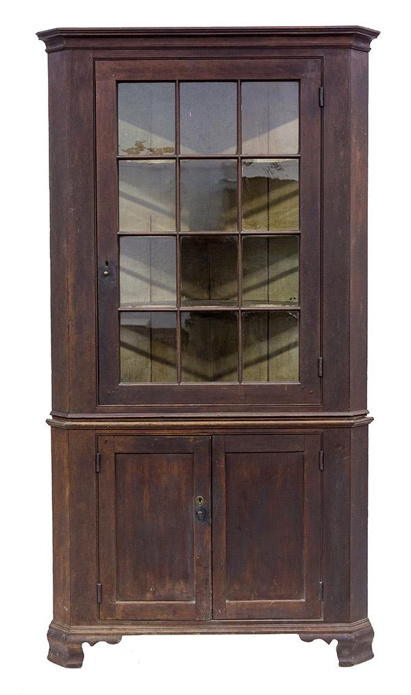 18th Century New York Cherry Corner Cupboard (1 of 20)