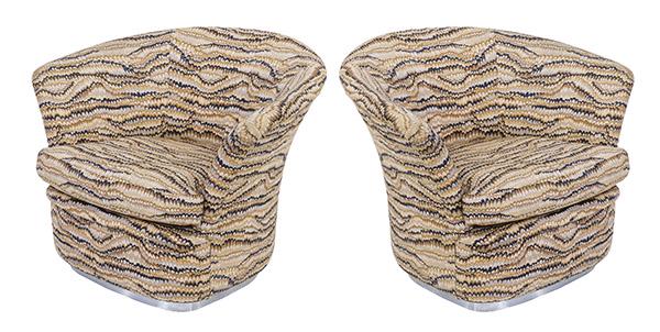 Milo Baughman Barrel Lounge Chairs (1 of 11)