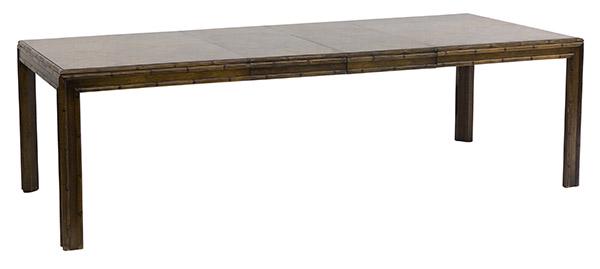 Parsons Dining Table with Wood Bamboo Accents (1 of 12)