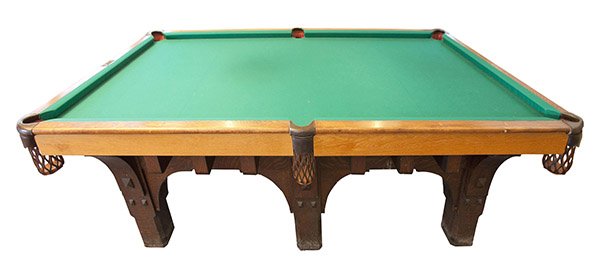 1905 Brunswick pool table: Snooker Table