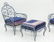 French Iron Chairs & Ottoman - 2