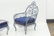 French Iron Chairs & Ottoman - 3