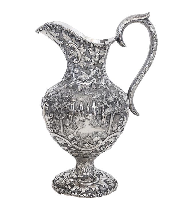 Rare Loring Andrews "Castle Pattern" Sterling Water (1 of 9)