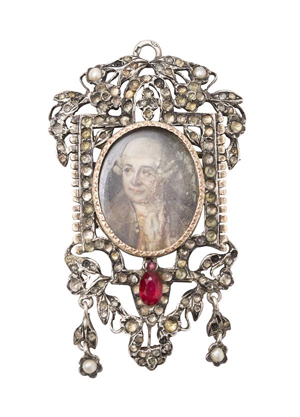 18th Century Hungarian 14k and Silver Jewel Brooch (1 of 6)