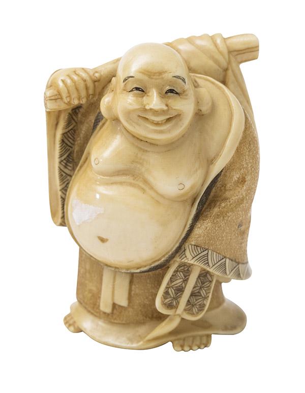 Signed Japanese Carved Okimono (1 of 6)