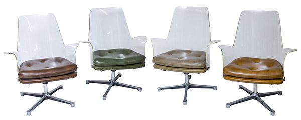 Vladimir Kagan Style Swivel Dining Chairs (1 of 11)