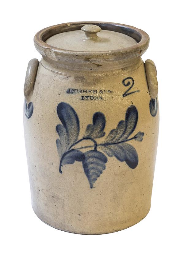 J Fisher & Co. Lyrons, NY 2 Gallon Stoneware Jar (1 of 7)