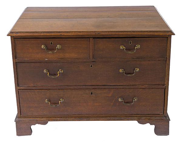 19th Century Four Drawer Oak Chest (1 of 14)