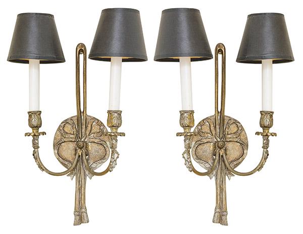 Cast Brass Regency Style Wall Sconces (1 of 8)