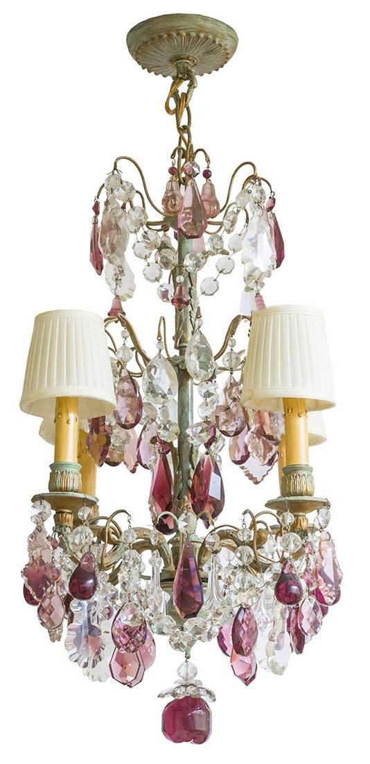 Late 19th Century Amethyst and Rock Crystal Chandelier (1 of 6)