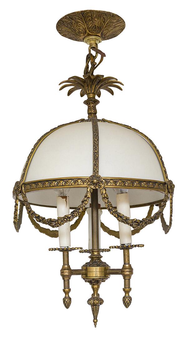 Brass and Enamel Empire Style Pendant Light (1 of 9)