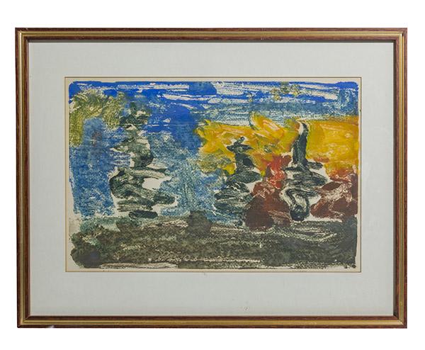 Illegible Modernist Lithograph (1 of 5)