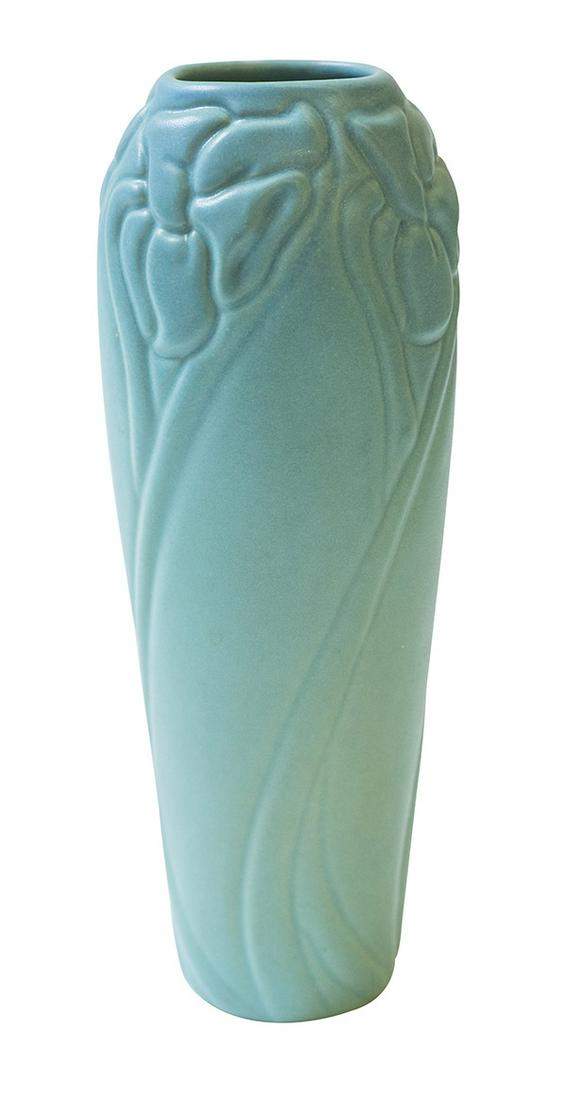Van Briggle Vase, Blue Mat Glaze (1 of 5)