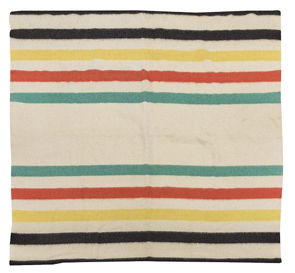 Vintage Hudson Bay Blanket: 73w x 78 1/2long, No label
