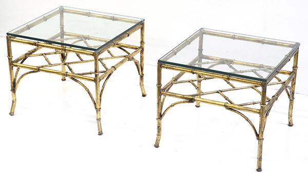 Regency Gilded Faux Bamboo Occasional Tables (1 of 6)