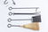 Enameled Iron Fireplace Screen & Tools - 4