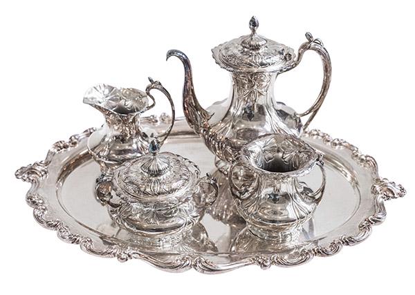 Five Piece Silver Plated Coffee Set (1 of 14)