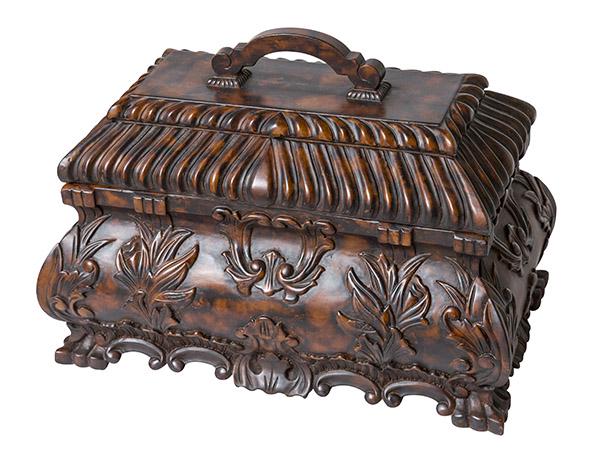 Baroque Style Faux Tortoise Lidded Box (1 of 6)