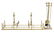 Queen Anne Brass Fireplace Set
