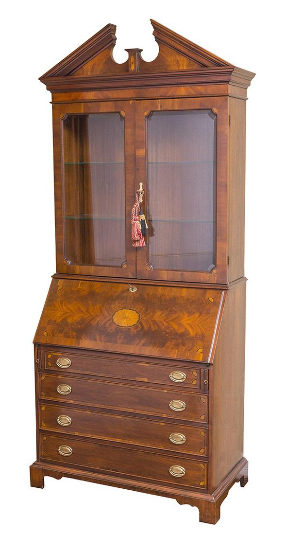 Heckman Inlaid Mahogany Secretary Desk (1 of 12)