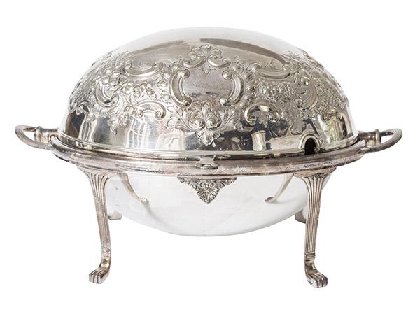 Antique Silver Plated Roll Top Vegetable (1 of 8)