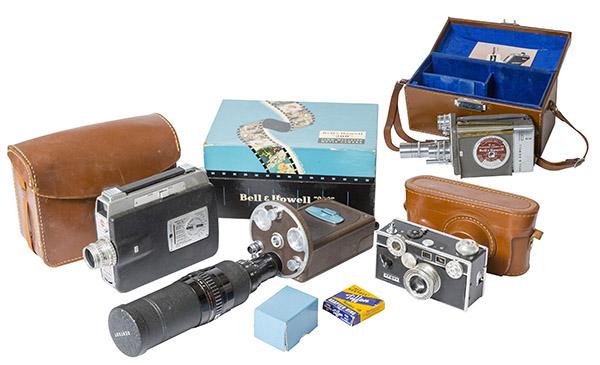 50mm Argus, Cine-Kodak Royal & Bell & Howell 200: All in original cases