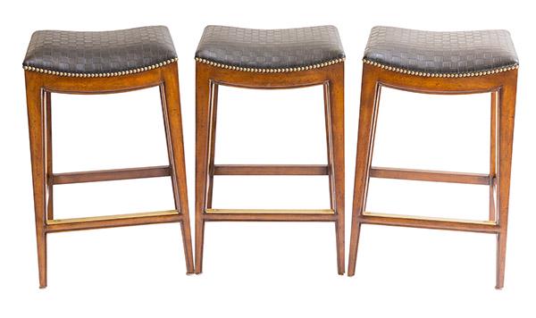 Woven Leather Counter Stools (1 of 6)