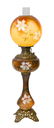 Victorian Hand painted Satin Glass Banquet Lamp